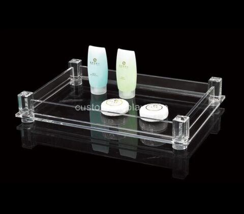 Perspex manufacturer customize acrylic hotel supplies serving tray