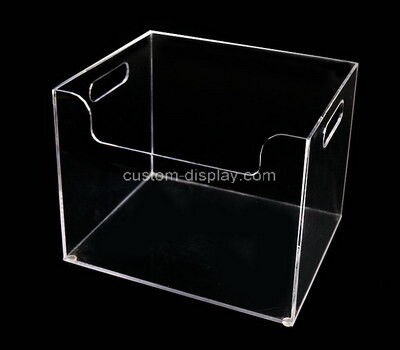 Perspex manufacturer customize acrylic deep organizer holder with handles