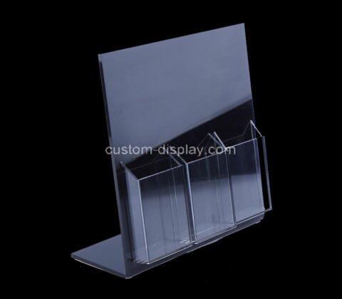 Acrylic supplier customize desktop plexiglass pamphlet holders