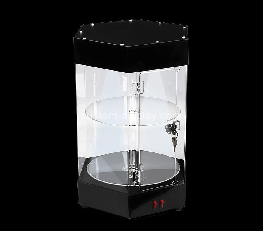 Custom lighted corner curio cabinet
