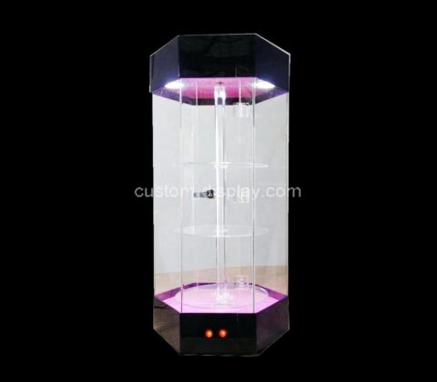 Custom acrylic lighted curio cabinet