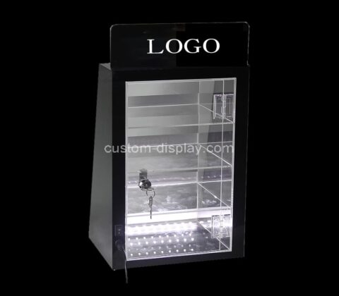 Custom acrylic small lighted curio cabinet