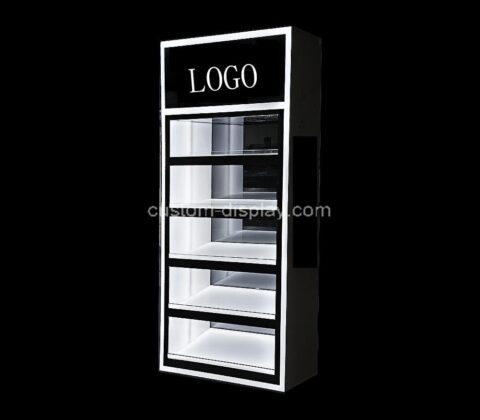 Custom plexiglass lighted display cabinet