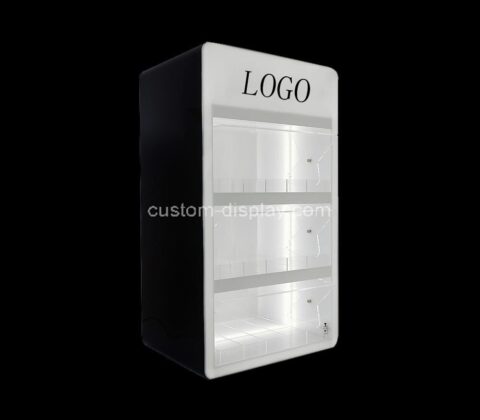 Custom plexiglass curio cabinet lighting