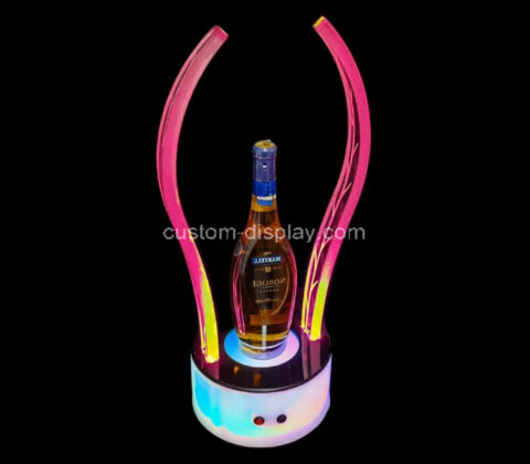 Custom acrylic luminous liquor bottle display shelf