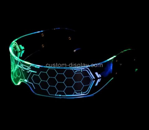 Custom acrylic LED visor glasses cyberpunk