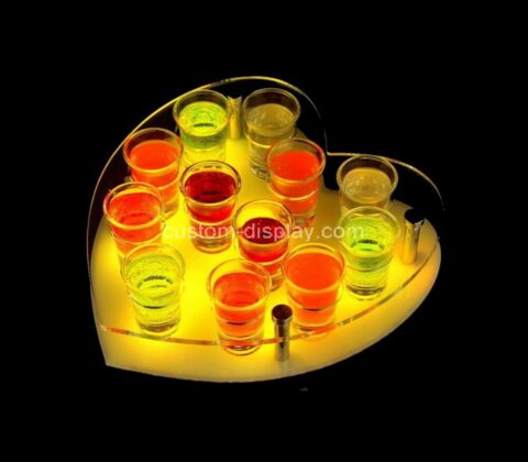 Custom led acrylic bar luminous shotglass holder