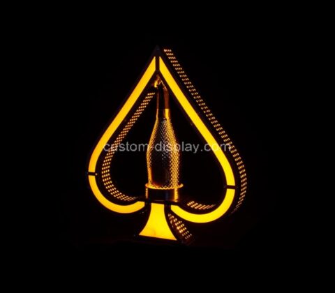 Custom LED lighted bar liquor bottle display shelf