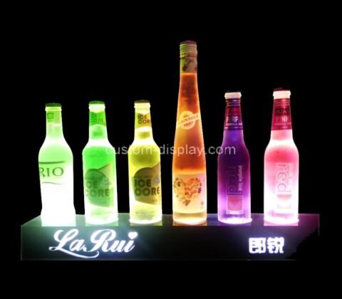 Custom acrylic bar led cocktail bottle display shelf