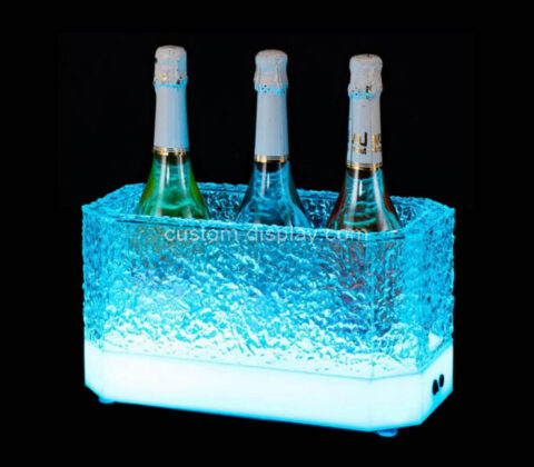 Custom bar lighted ice acrylic bucket ktv beer plexiglass barrel