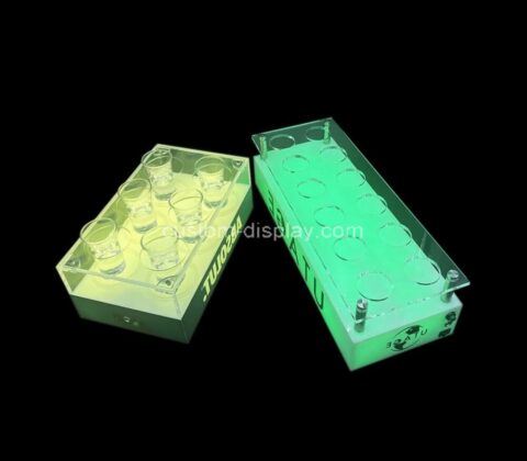 Custom acrylic bar luminous shot glass holder