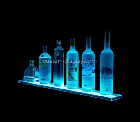 Custom acrylic 6 bottles LED luminous wine bottle holder
