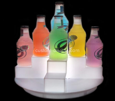 Custom acrylic luminous wine holder cocktail LED wine stand pre-mixed wine rack