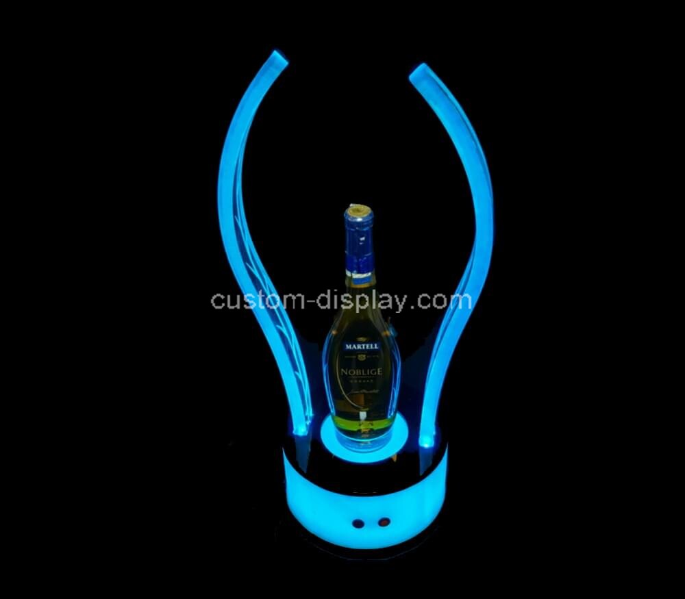 Custom plexiglass luminuous display rack led bar ktv wine bottle display shelf