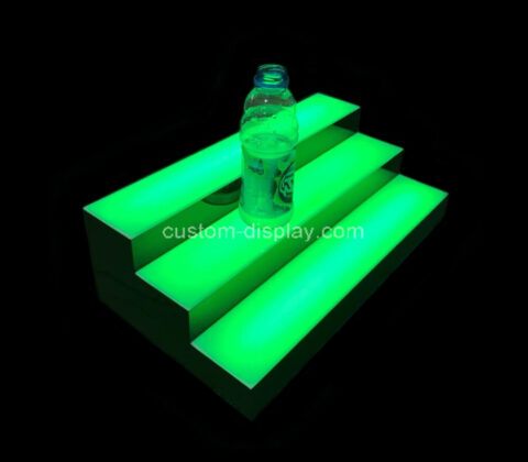 Custom liquor bottle lighted display stand