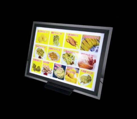 Custom acrylic desktop plug-in luminous price list billboard