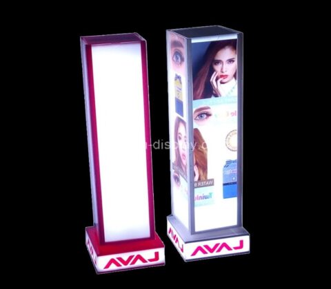 Custom vertical rotating four-sided advertising acrylic LED light box