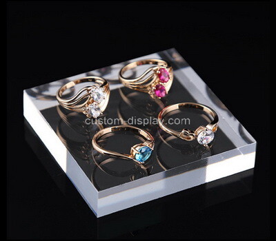 OEM customize acrylic jewelry display block lucite ring display cube