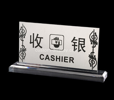 Custom countertop cashier sign