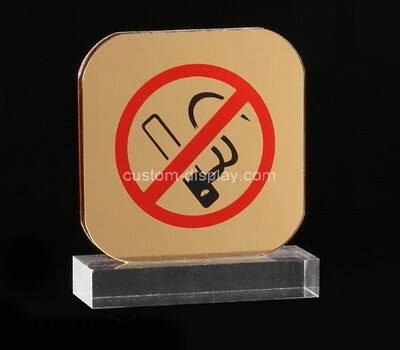 Custom no smoking acrylic block sign