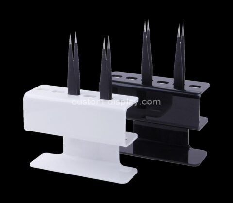 OEM supplier customized acrylic eyebrow tweezer display rack