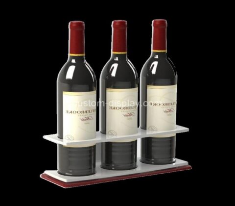 OEM custom acrylic wine bottle display rack plexiglass display stand