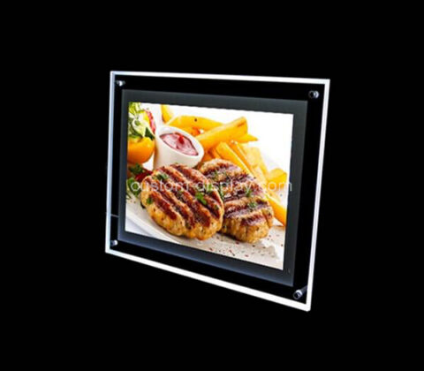 OEM supplier customized wall mounted acrylic restaurant menu holder frame