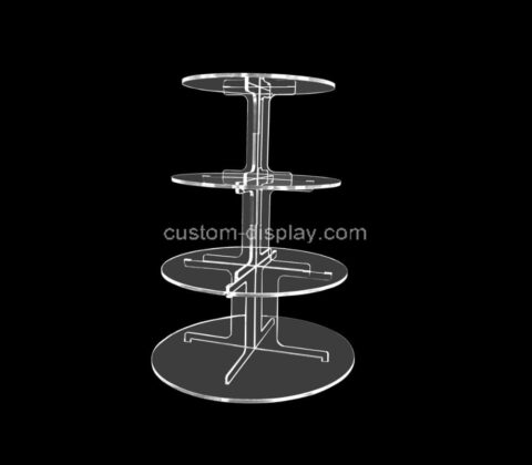 OEM supplier customized 4 tier acrylic cupcake tower display