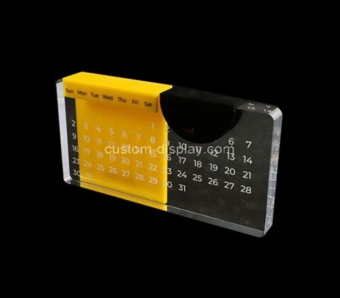 OEM supplier customized acrylic sliding perpetual desk calendar