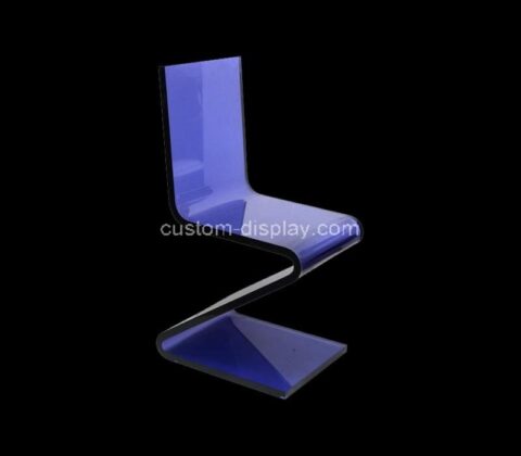 OEM supplier customized Z shape acrylic chair plexiglass chair