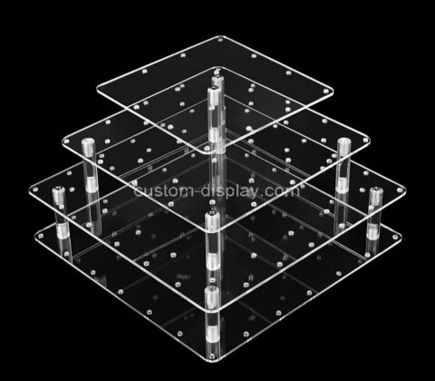 OEM supplier custom acrylic cake tiered display stand tower
