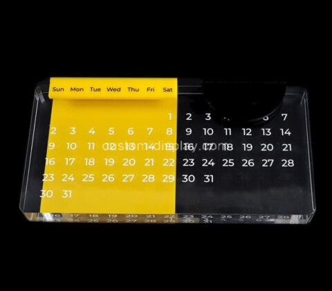 OEM supplier custom acrylic desktop calendar block