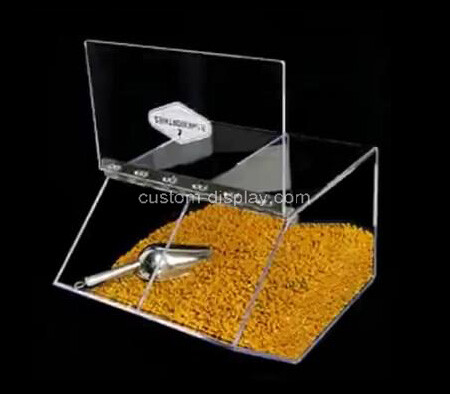 Acrylic food storage bin plexiglass food display case