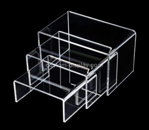 Acrylic retail display risers plexiglass display shelves