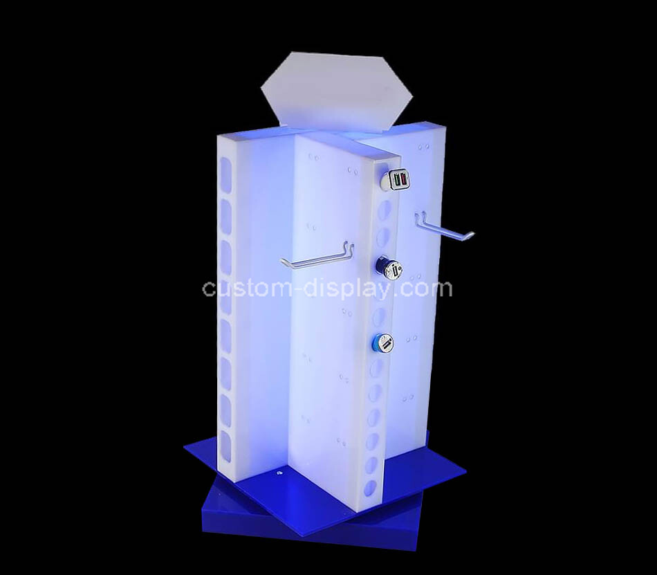 Plexiglass boxes manufacturer custom acrylic LED display rack