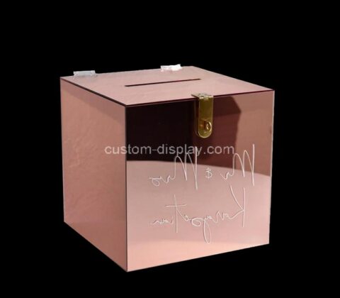 Custom mirror acrylic ballot donation suggestion box