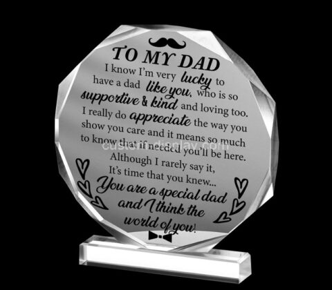 Plexiglass display manufacturer custom acrylic Dad gift