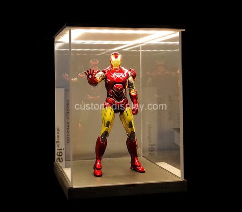 Acrylic boxes manufacturer custom display case with LED light