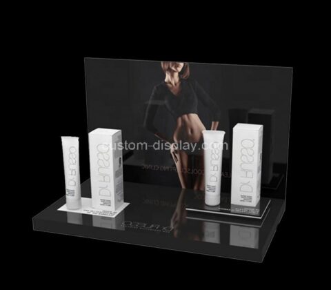 Custom countertop acrylic body lotions display stand