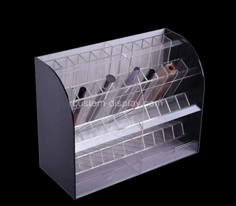 Custom countertop acrylic lipsticks makup brushes display stand