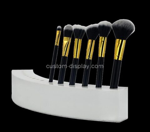 Custom countertop acrylic cosmetic brushes display stand block