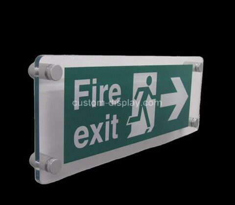 Custom acrylic wall fire exit sign