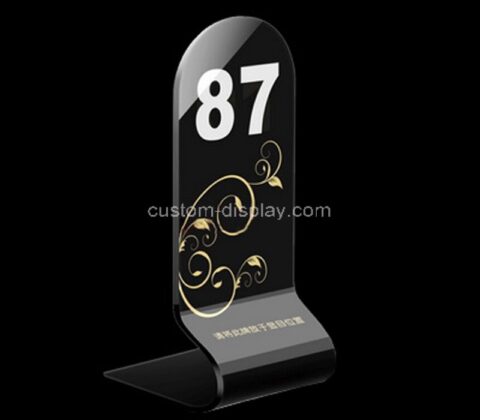 Custom acrylic restaurant table number sign