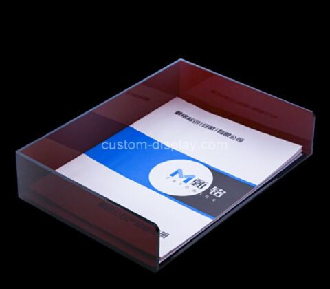 Custom acrylic horizontal file organizer tray holder