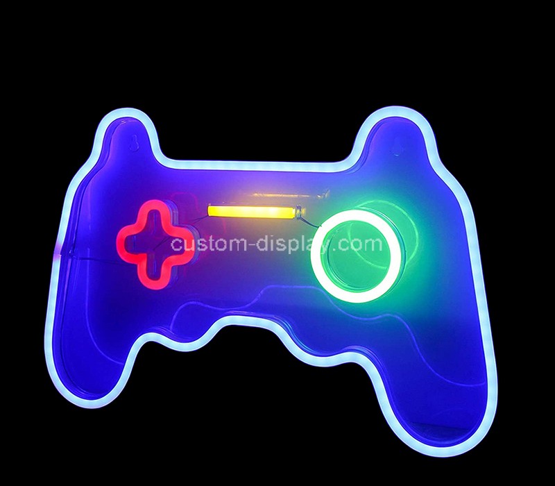 custom acrylic gamepad shape LED neon lights signs for wall