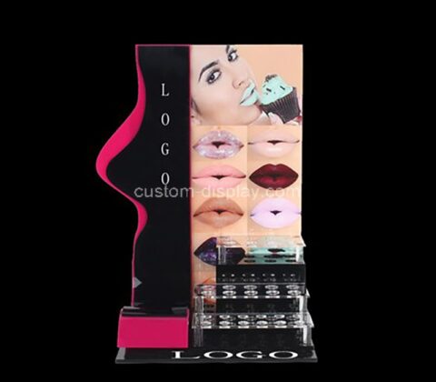 Custom countertop 2 tiers acrylic lipstick display risers
