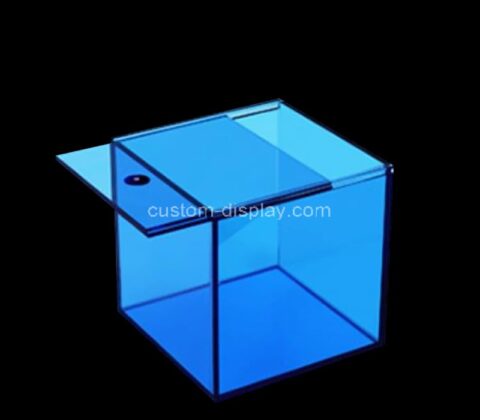 Custom translucent blue acrylic sliding lid gift box