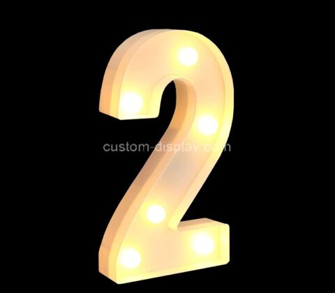 Custom acrylic LED light up number for graduation party decor sign