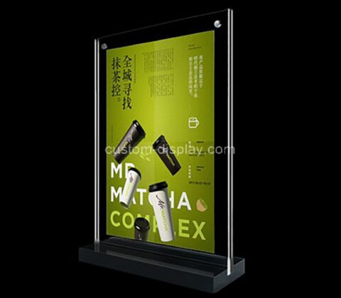 Custom tabletop acrylic vertical sign holder