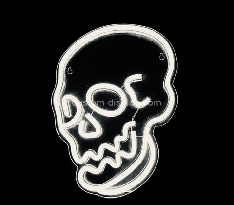 Custom acrylic wall LED skull halloween sign